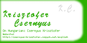 krisztofer csernyus business card